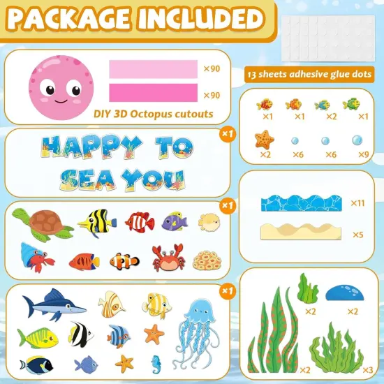 93 Pcs Sea Animal Bulletin Board Summer {2}