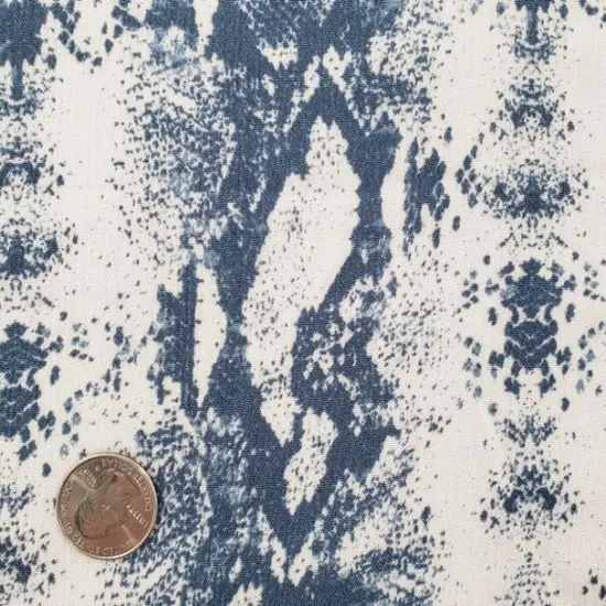 1 Yard Rayon Crinkle Crepon Fabric Denim Blue Wide Lightweight Apparel Material 50/52 Inches Width {3}