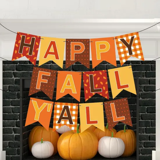 3Pcs Happy Fall Y'all Paper Banner {4}