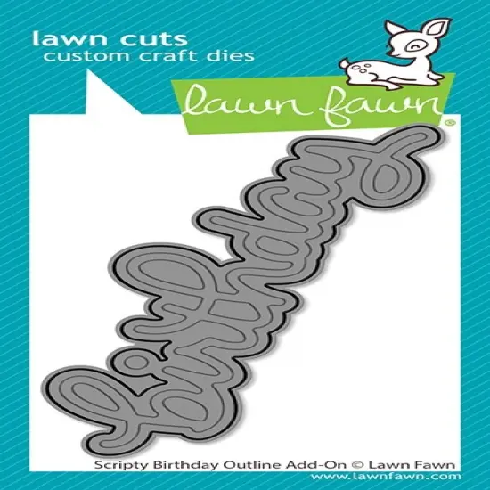 Lawn Cuts Custom Craft Die-Scripty Birthday Outline Add-On {1}