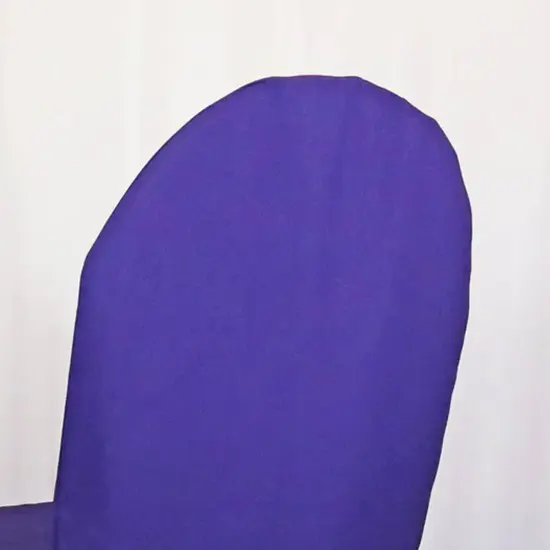 Regency Purple Chair Cover, Polyester Banquet Seat Slipcover for Events {3}