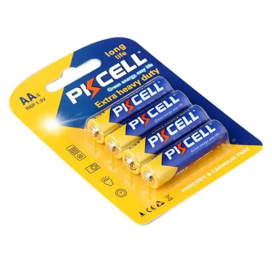 PKCELL&reg; Heavy Duty AA Batteries 4pc {2}