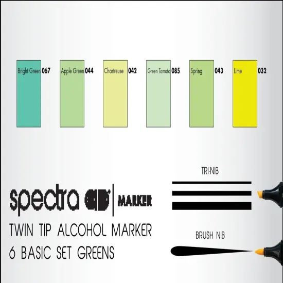 Spectra AD&reg; Marker Sets, 6 Colors Green {2}