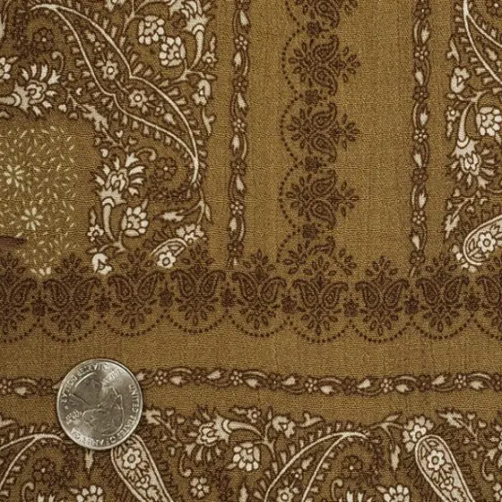 1 Yard Mustard Gold Rayon Crinkle Fabric Airy and Textured Material for Flowing Dresses Stylish Blouses and Chic Skirts 50/52 Inch Width {3}