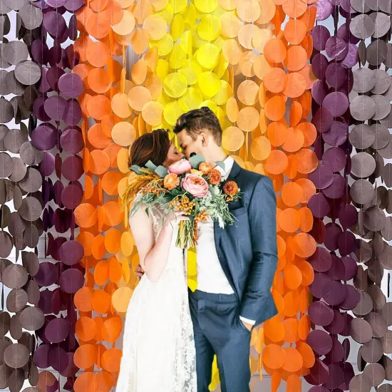 192Ft Fall Party Decorations Big Circle Dots Backdrop {3}