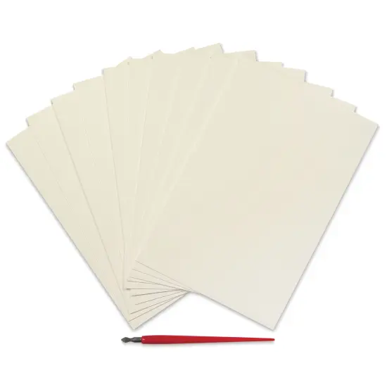 Essdee Scraperboard - Pkg of 10, 6" x 9", White, Un-Inked {1}