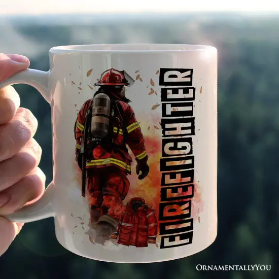 Firefighter Mug, Appreciation Fire Department Gift {2}