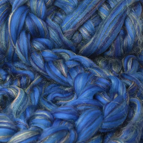 Designer Blend Corriedale, Sparkling Nylon Top Roving. Fancy, Colorful, Exotic - Limited Edition. Phasian {1}