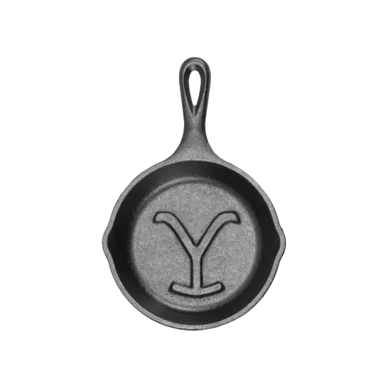 Lodge Yellowstone Mini Skillet, 5 inch Cast Iron Power Y Authentic Collectible Pre-Seasoned Cookware Inspired by the Hit TV Show {1}