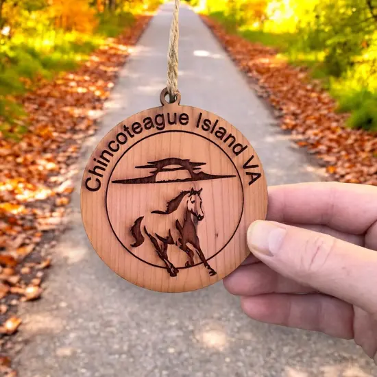 Chincoteague Island VA - Cedar Ornament {6}