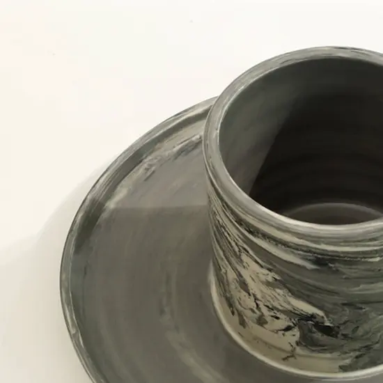 Handcrafted Carbon Cutlery Holder with Spoon Rest &ndash; Stylish & Practical Kitchen Organizer-9.8X9.8X4.3" {3}