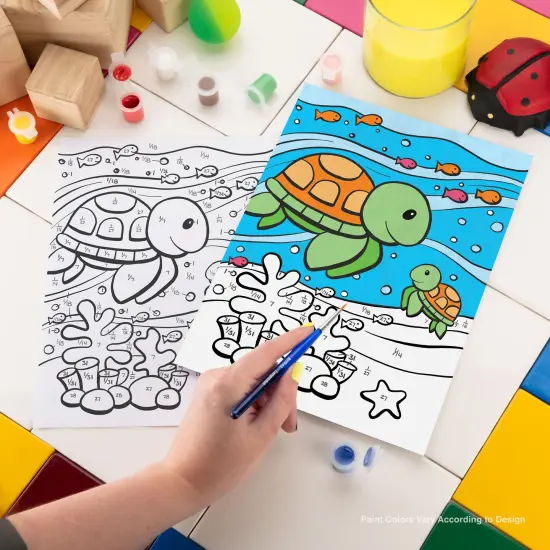 MFP21 | Painting by numbers&trade; Children's 10pc 8.75" x 11.75" Sea Turtles Painting Project {2}