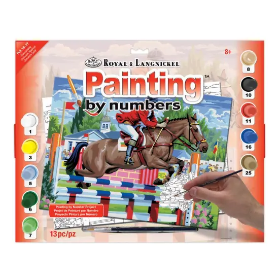 PJL18 | Painting by numbers&trade; 13pc 11.25" x 15.375" Show Jumping Painting Project {1}