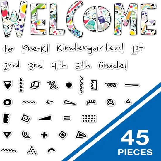 45 pc Set Welcome Bulletin Board Set {2}