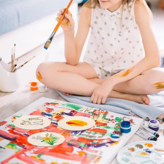 6 Pack Wood Circles for Crafts, 8 Inch Unfinished Wood Circles Discs {4}