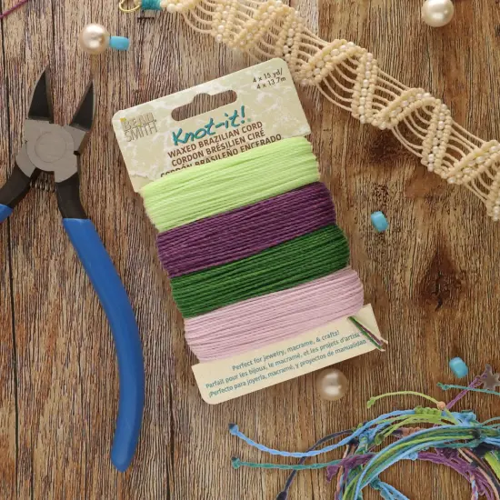 The Beadsmith Brazillian Waxed Cord Mix Lavender Fields {2}