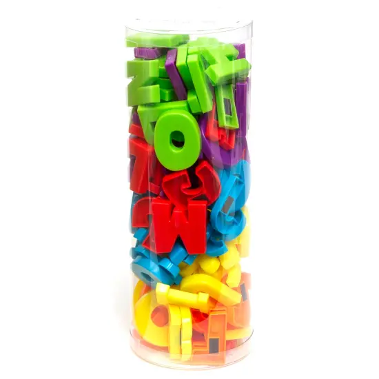 Boley: Magnetic Capital Letters & Numbers - 120pc Playset - Assorted Bright & Bold Magnet Colors, Travel Tube, ABC & Math Educational Toy, Kids Age 3+ {4}