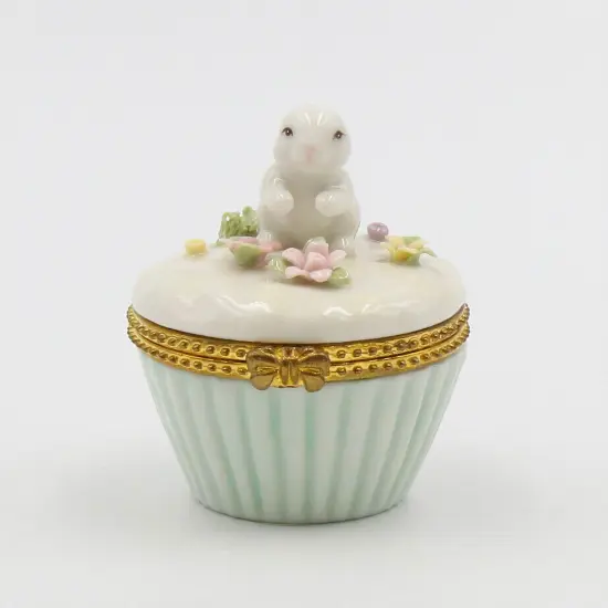 Ceramic Easter Bunny Rabbit Hinge Box, Home D&eacute;cor, Gift for Her, Gift for Mom, Bathroom D&eacute;cor, Spring Decor, Easter Decor {4}