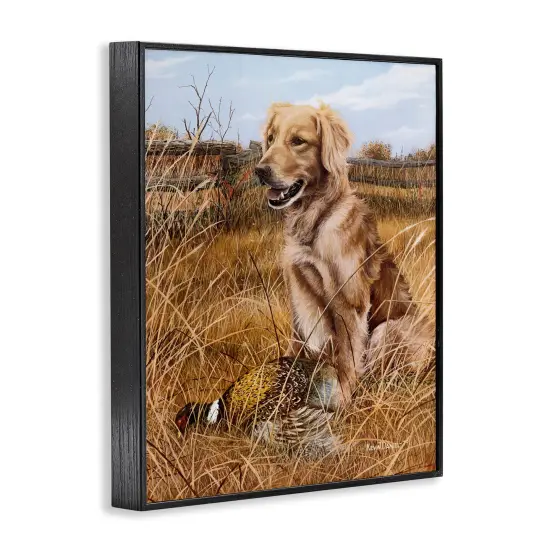 Stupell Industries Hunting Dog & Pheasant Framed Giclee Wall Art Design by Kevin Daniel {9}