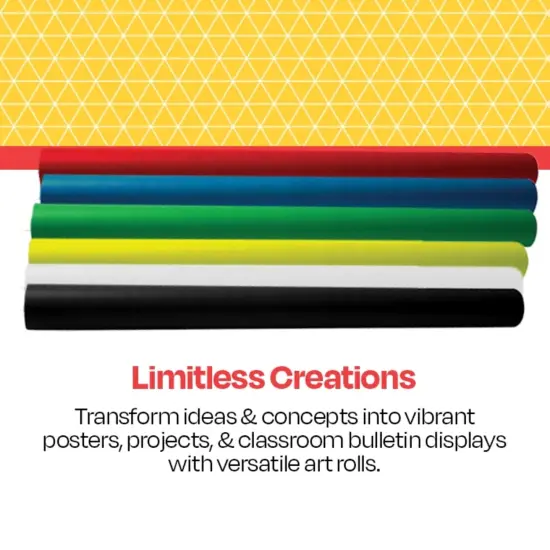 School Smart Fade Resistant Art Rolls, 24 Inches x 12 Feet, Assorted Colors, Pack of 12 {3}