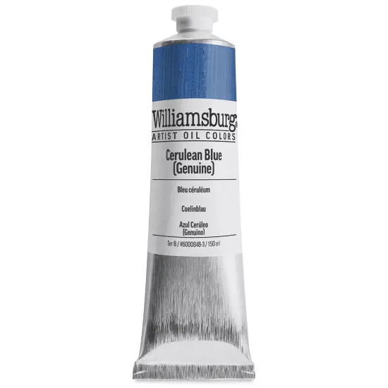 Williamsburg Handmade Oil Paint - Cerulean Blue, 150 ml tube {2}
