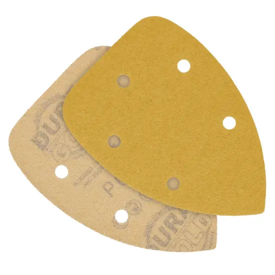 40 Grit - 5-Hole Pattern Hook & Loop Sanding Sheets for Mouse Sanders - Box of 18 {3}