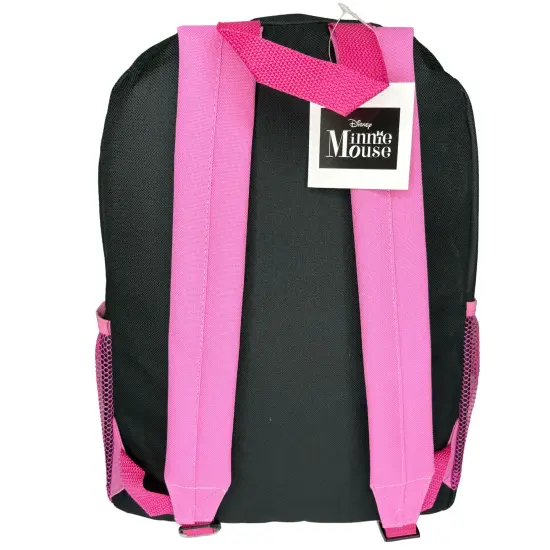 Disney Minnie Mouse Front Body 16" Backpack with 3D 3 Zipper Pockets {5}