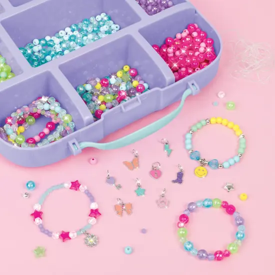 Make It Real: Creator Bead Studio - 1443 pc, DIY Bracelet Kit, Beads & Charms, Design & Make 30+ Bracelets, Jewelry Craft, Carry Case, Girls & Kids 8+ {6}