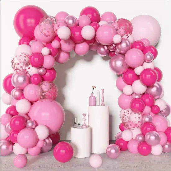 153pcs Pink Balloon Garland (Pink) {6}