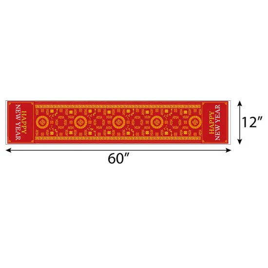 Big Dot of Happiness Lunar New Year Party - Petite Paper Table Runner - 12 x 60 inches {4}