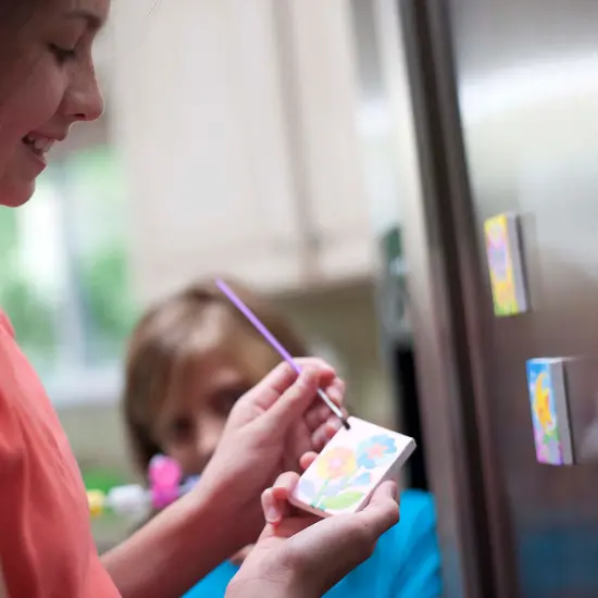 4M: Magnetic Mini Tile Art - DIY 12 Fridge Magnets Kit, Paint Masterpieces On 2x2" Tiles, All-In-1 Arts & Craft Set, Paint Strip & Brush, Kids Ages 8+ {6}