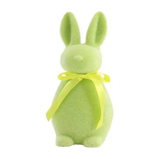 16" Flocked Button Nose Bunny (WH0139) Lime {1}