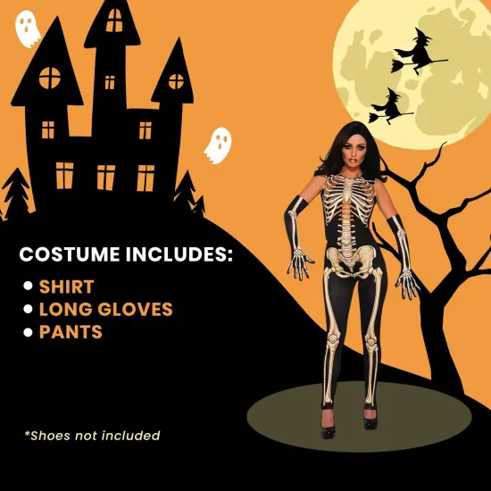 Lady Bones Women's Costume, One Size {6}