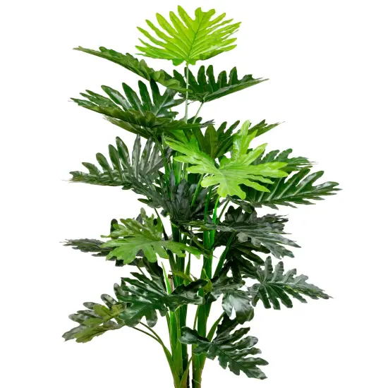 Northlight Potted Philodendron Selloum Artificial Plant - 47" Green {7}