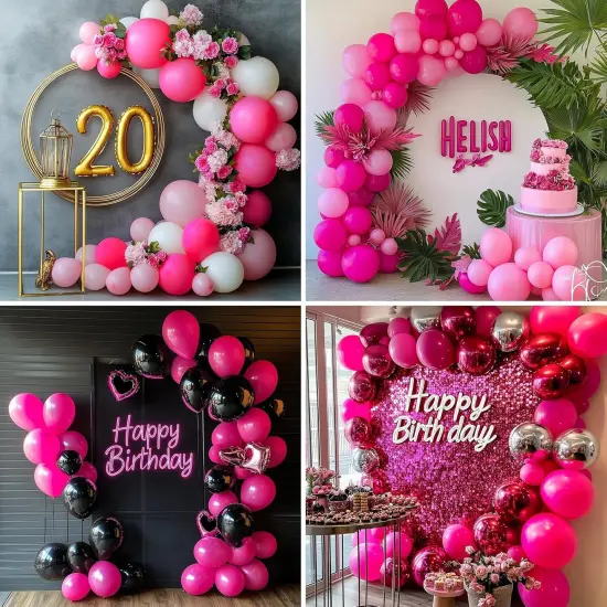 135pcs Hot Pink Balloons (Hot Pink) {6}