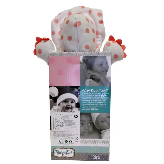 Baby's First: Dino Friends Baby Doll - Polka Dot Dinosaur Outfit, Press Doll's Tummy To Hear Roar & Giggle Sounds, Soft & Cuddly Toy, Kids-Toddlers 1+ {4}