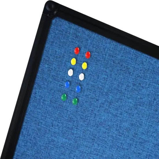 Cork Linen Bulletin Board - 36 X 24 Inch (Blue) {3}