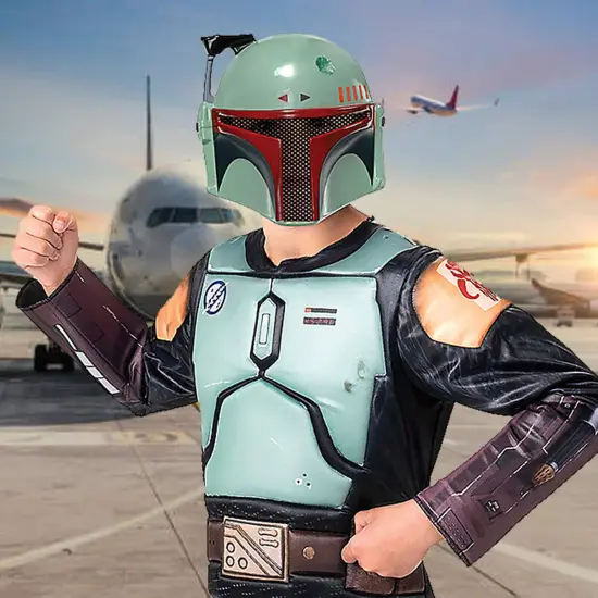 Kids Boba Fett Qualux Costume, Star Wars Child Mandalorian Outfit {3}