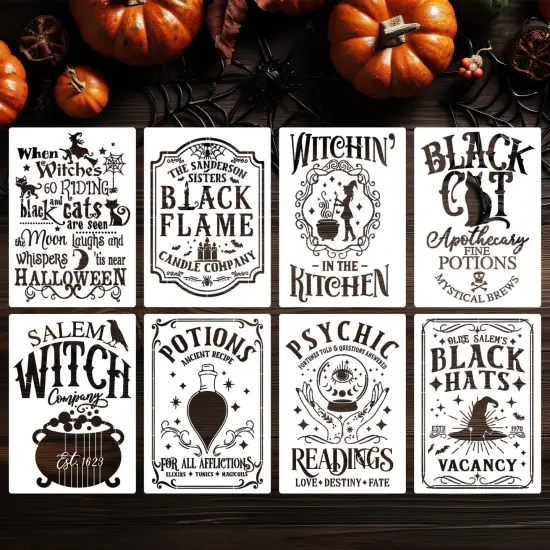 Halloween Stencils for Painting 11.7&rdquo;x8.26(Halloween02) {6}