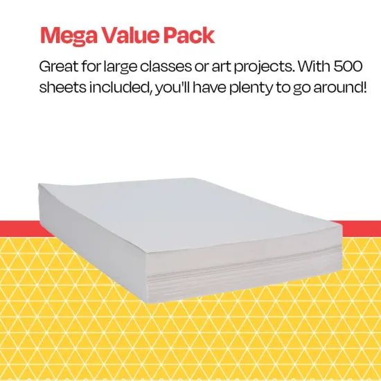 School Smart Newsprint Drawing Paper, 30 lb, 18 x 24 Inches, 500 Sheets {6}
