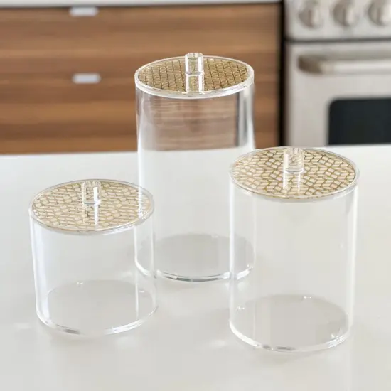 Lucite Cookie Jar with Laser Cut LId {4}