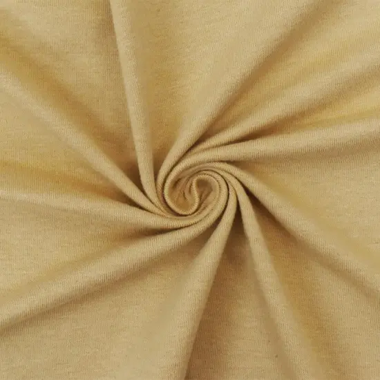 Beige Solid Stretch Cotton Spandex Jersey Knit Fabric By the Yard {1}