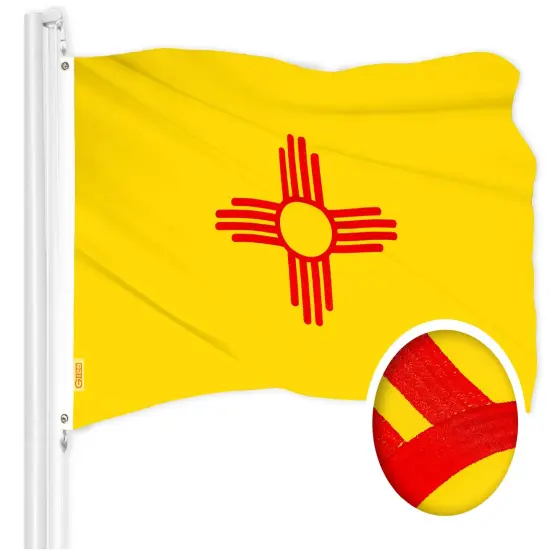 New Mexico State Flag 300D Embroidered Polyester 3x5 Ft {1}