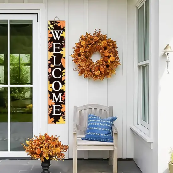 Fall Welcome Sign for Front Porch Standing (Autumn) {3}