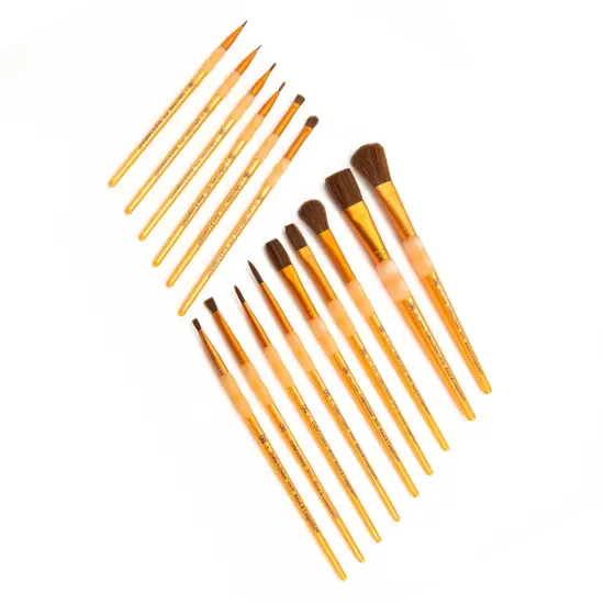 RCC 605 | Crafter's Choice&trade; 15pc Natural Hair Variety Brush Set {2}