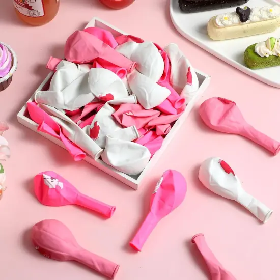 45 Pcs Pink Girls Party Decorations Hot Pink(pink) {3}