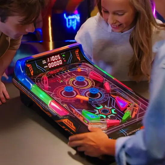 Ambassador Games: Electronic Arcade Pro Pinball - Light & Sound Tabletop Game, Dual LED Scoreboard, 10 Professional-Grade Features, Adults Kids Age 6+ {7}