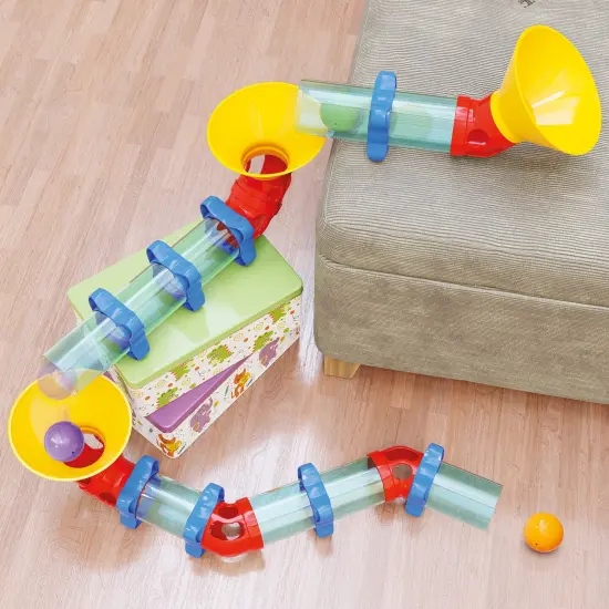 Quercetti: Migoga Pipe - 30pc Colorful Ball Marble Run Toy, Track & Path Building, Tube Connecting, Free Play Construction Playset, Toddlers & Kids 2+ {3}