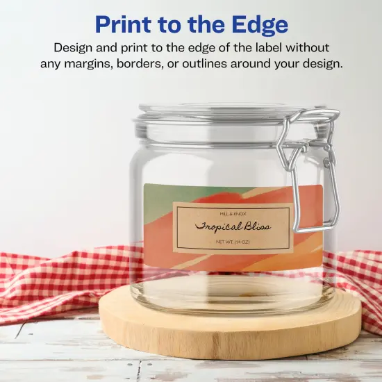 Avery Kraft Brown Rectangle Labels with Sure Feed, 2" x 5" {3}