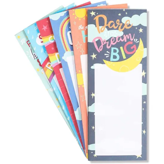 Paper Junkie 6 Refrigerator Magnetic to-Do Notepad with 6 Inspirational Magnets (12 Pieces) Multicolor {7}